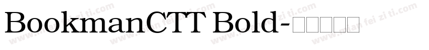 BookmanCTT Bold字体转换